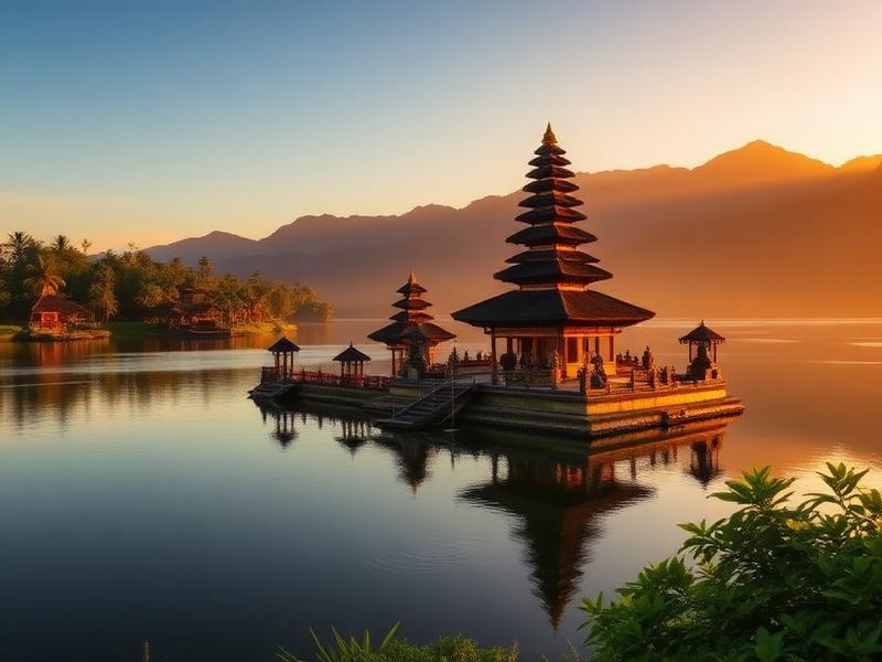Bali Temple at Sunrise
